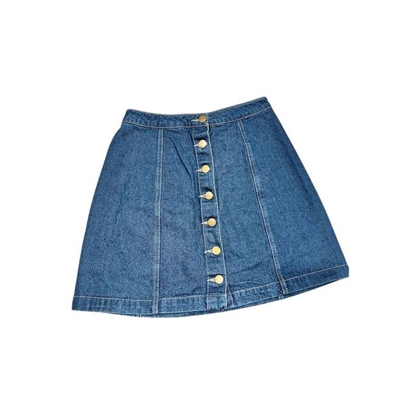 Charlotte Russe Dresses & Skirts - Charlotte Russe Women's Vintage Denim A-Line Mini Skirt Blue Size S